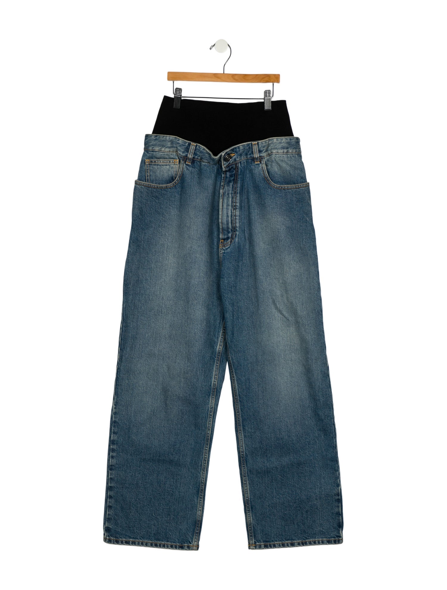 Alaïa High-Rise Wide Leg Jeans w/ Tags