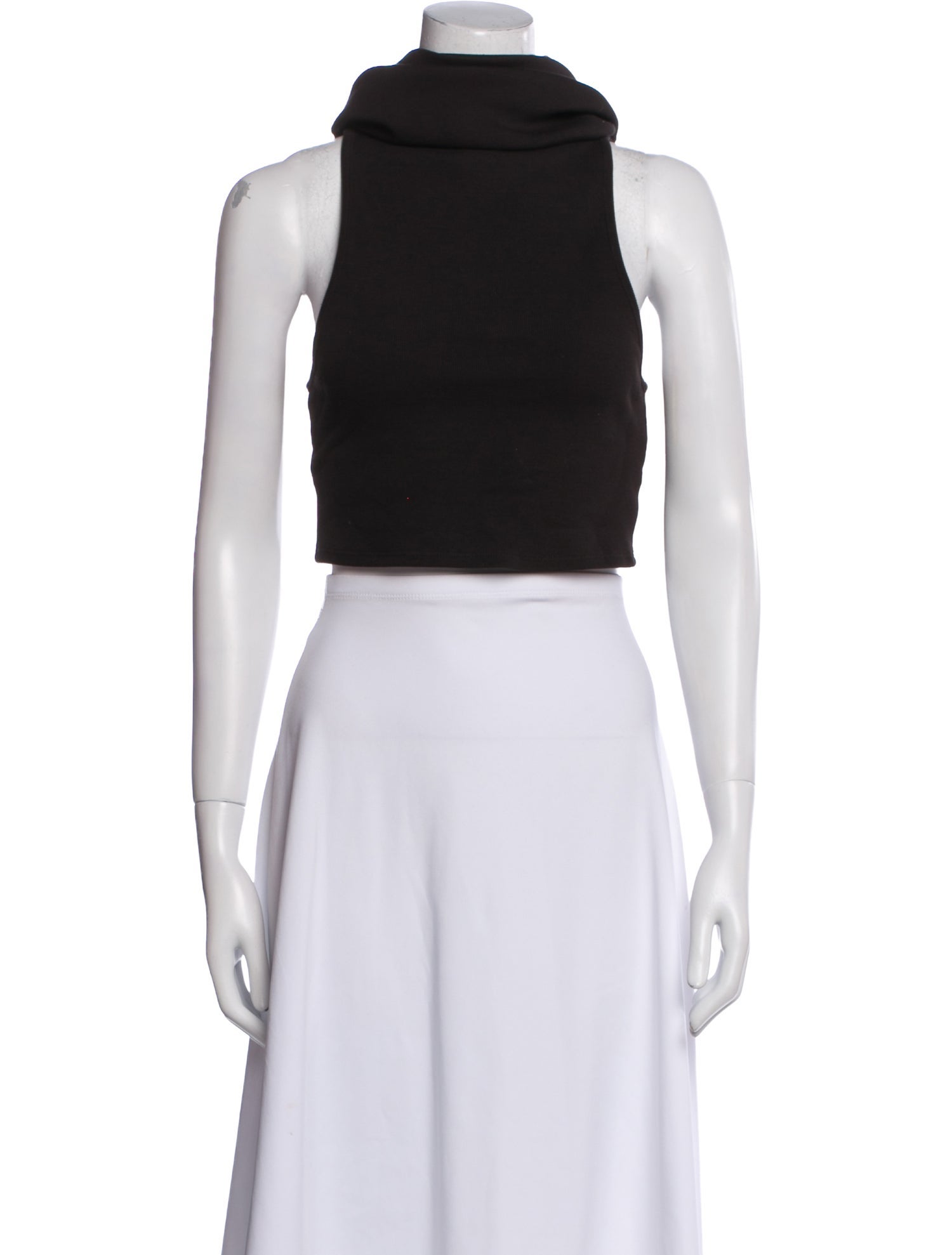Alaïa Turtleneck Sleeveless Crop Top