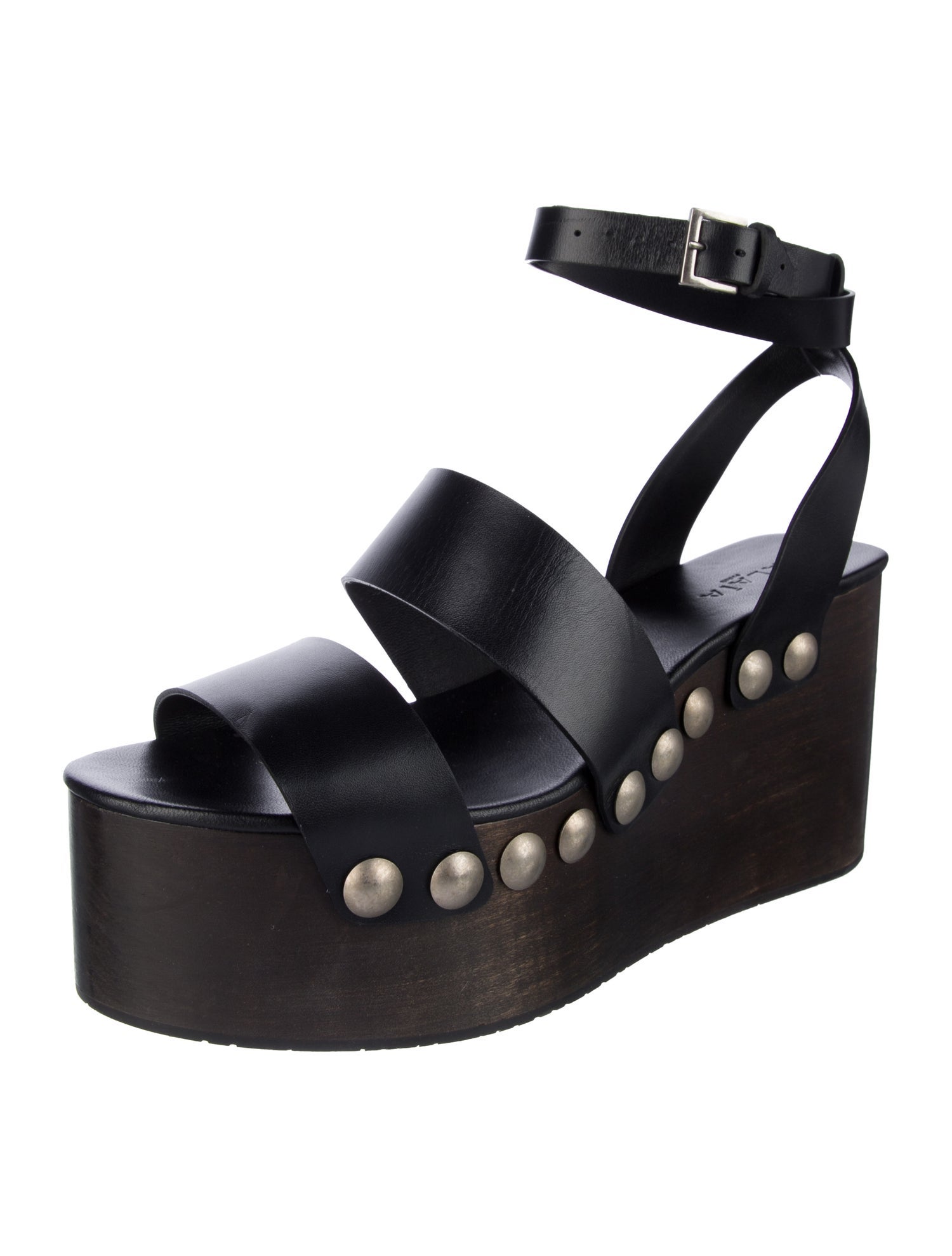 Alaïa Leather Studded Accents Sandals