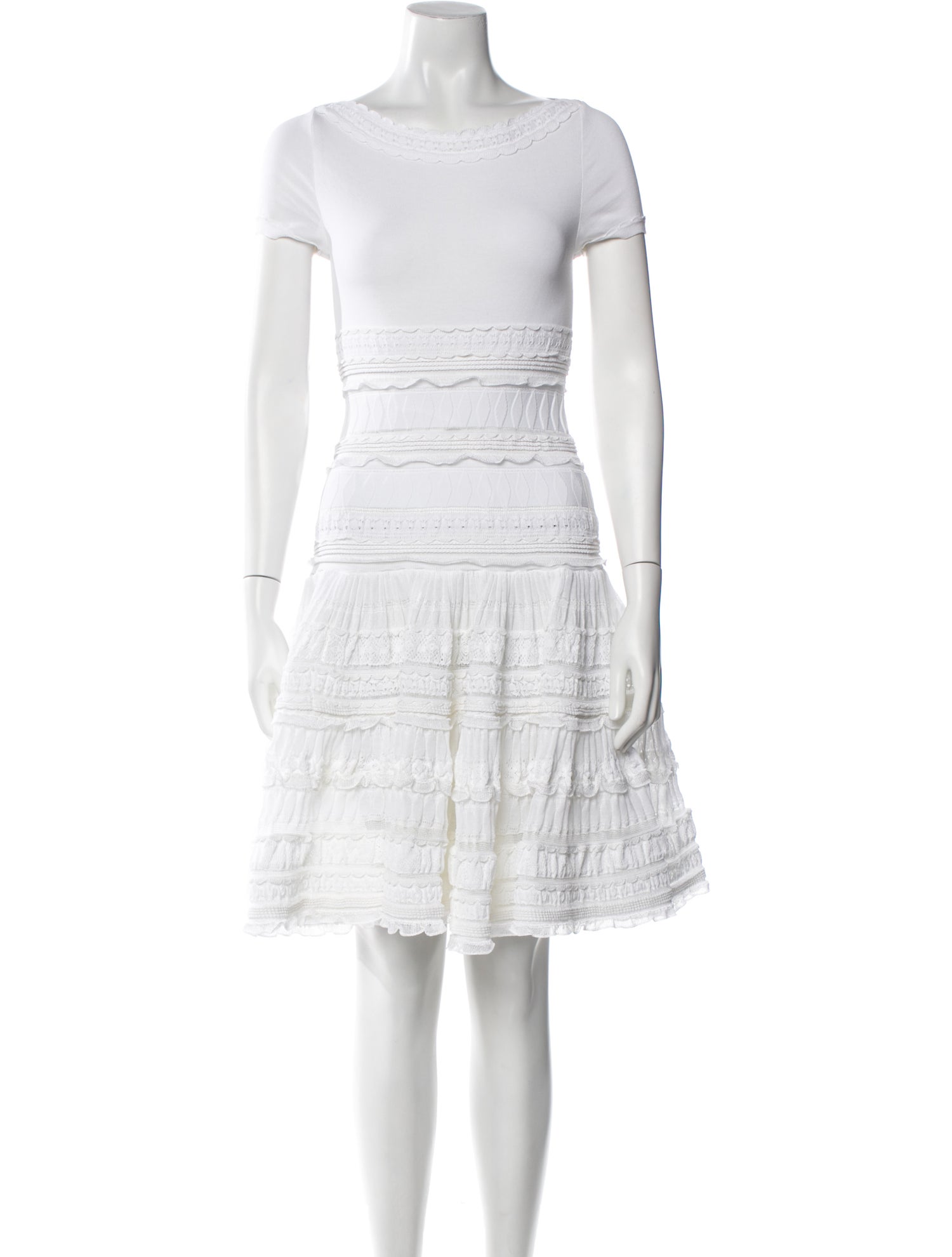 Alaïa Bateau Neckline Mini Dress