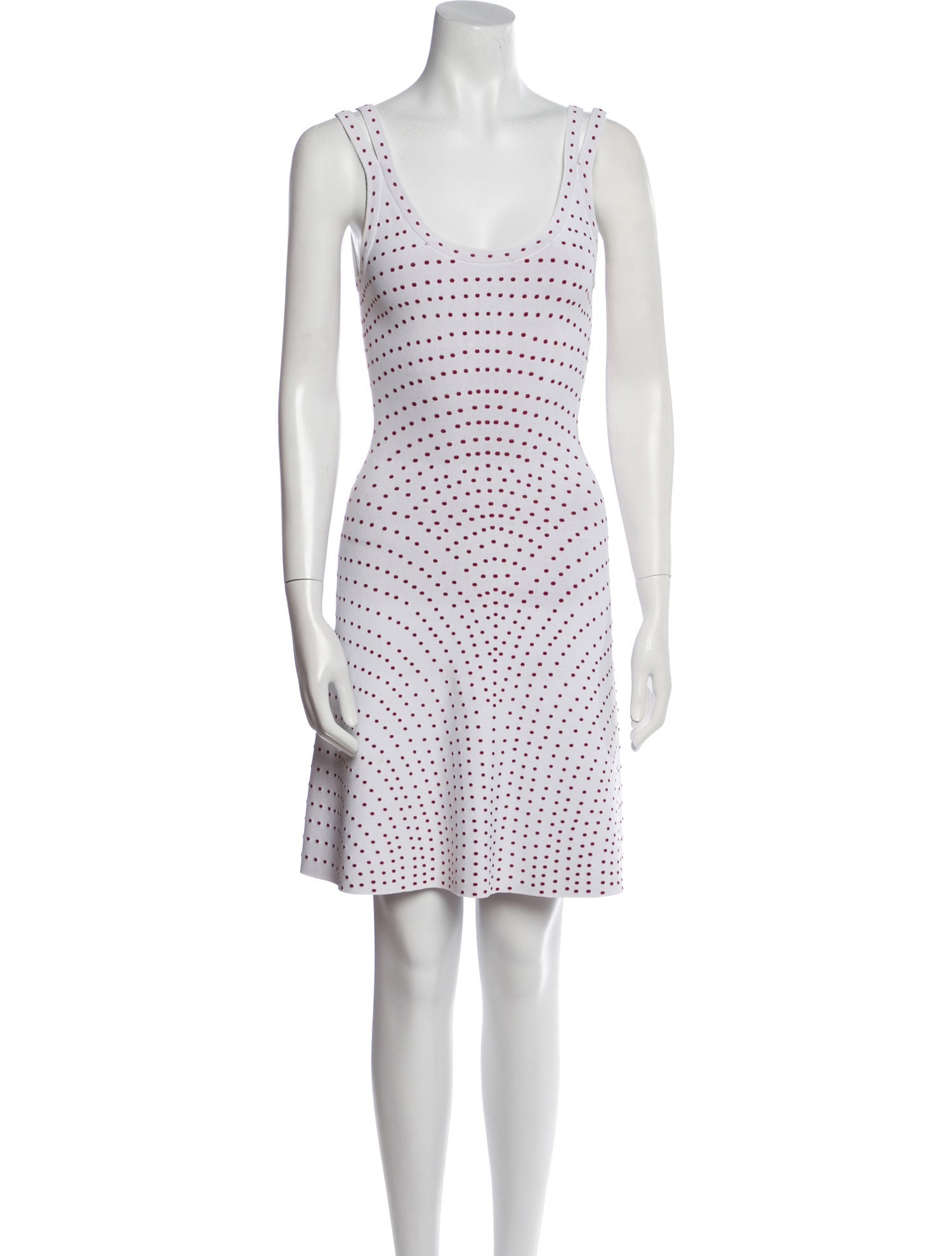 Alaïa Polka Dot Print Knee-Length Dress