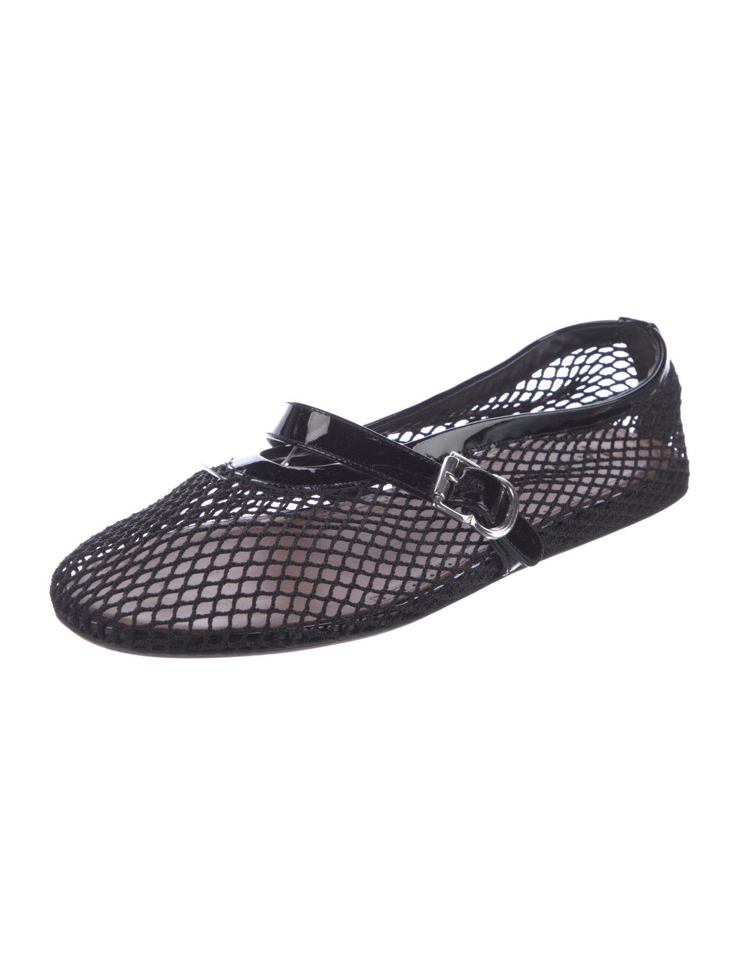 Alaïa Mesh Mesh Accents Mary Jane Flats