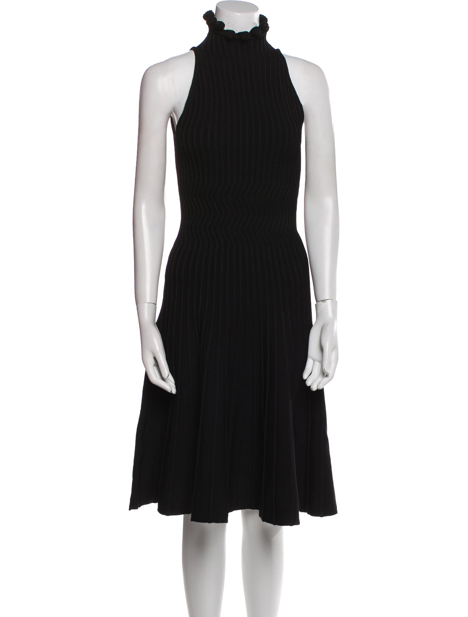 Alaïa Turtleneck Knee-Length Dress