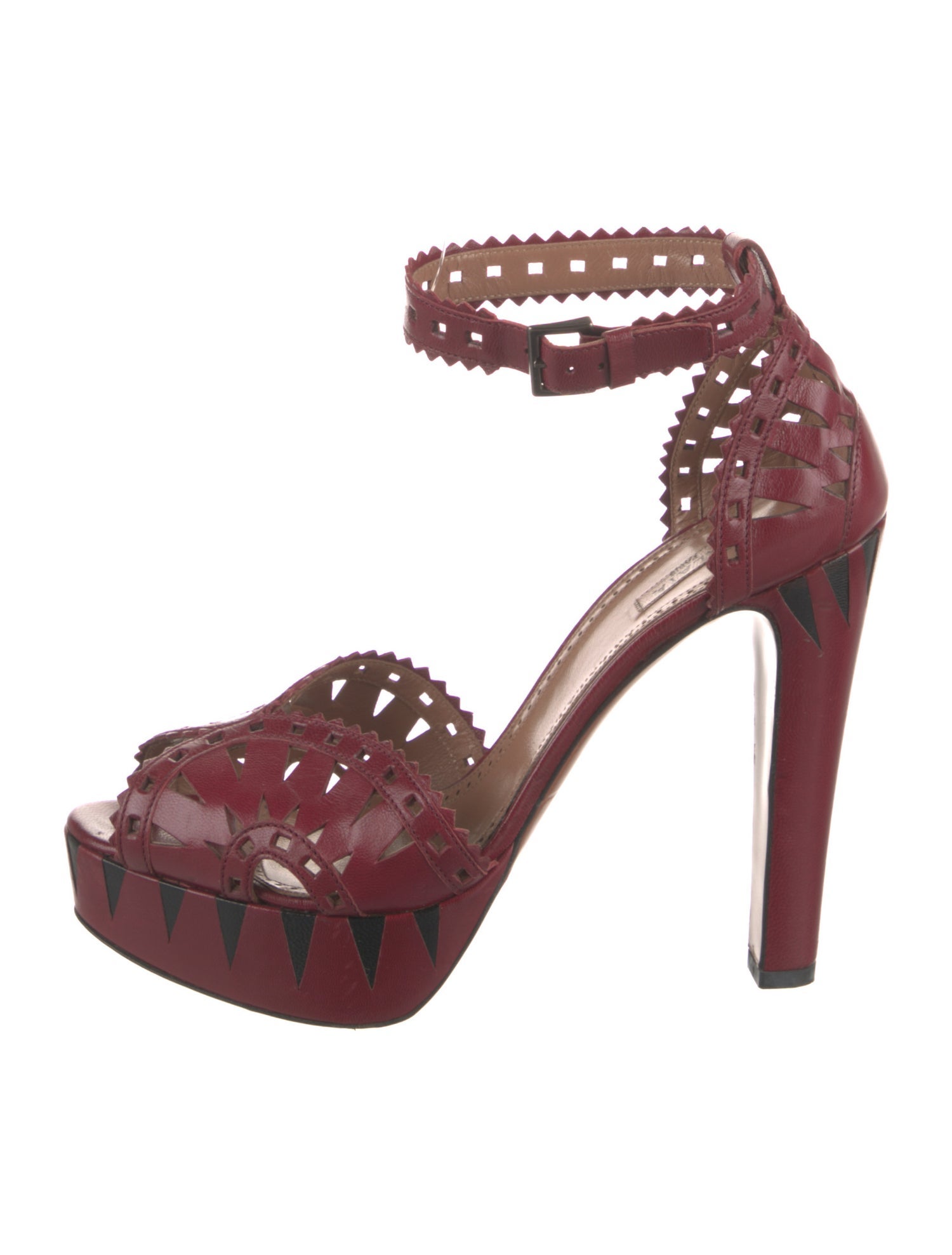 Alaïa Leather Printed D'Orsay Pumps