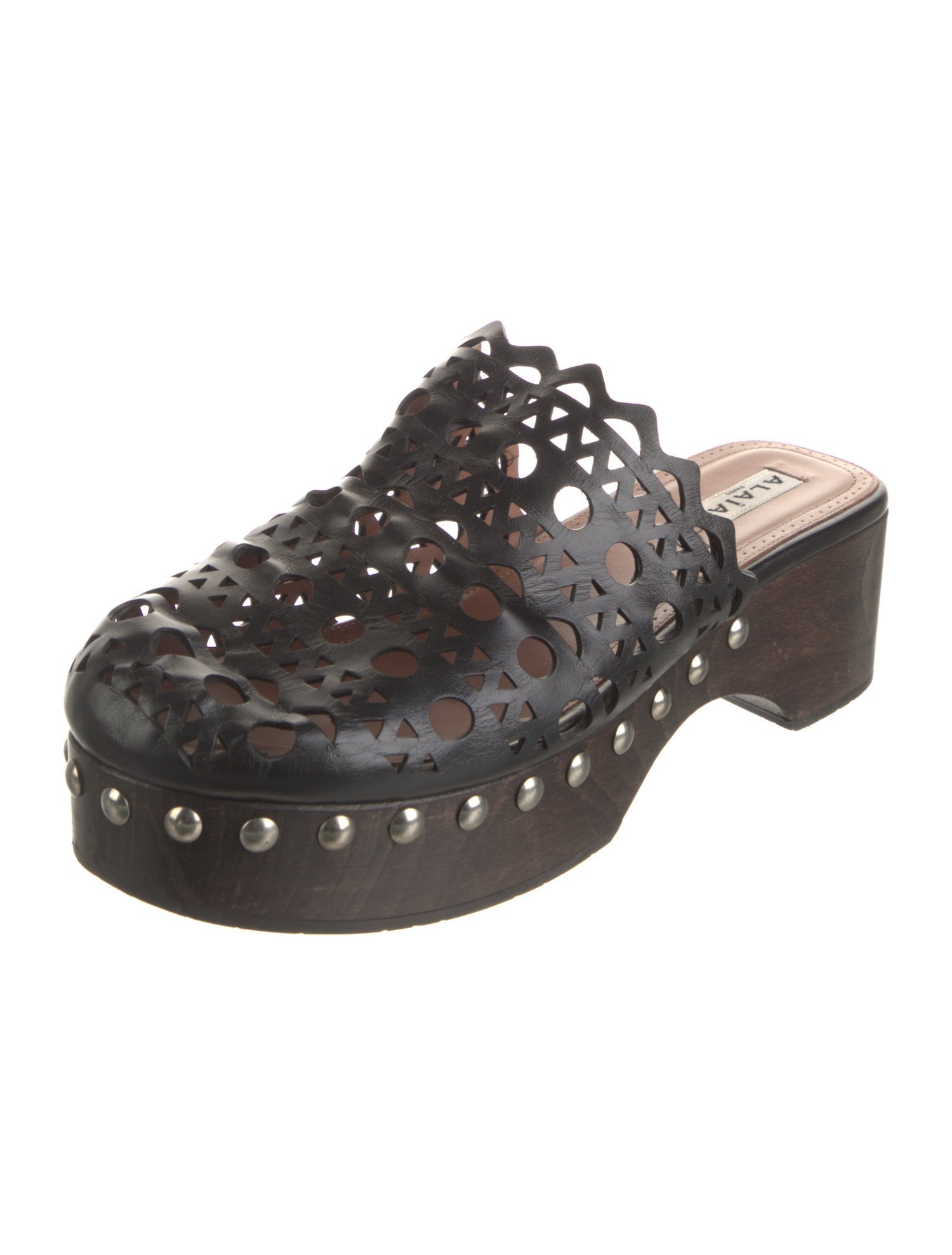 Alaïa Leather Slides