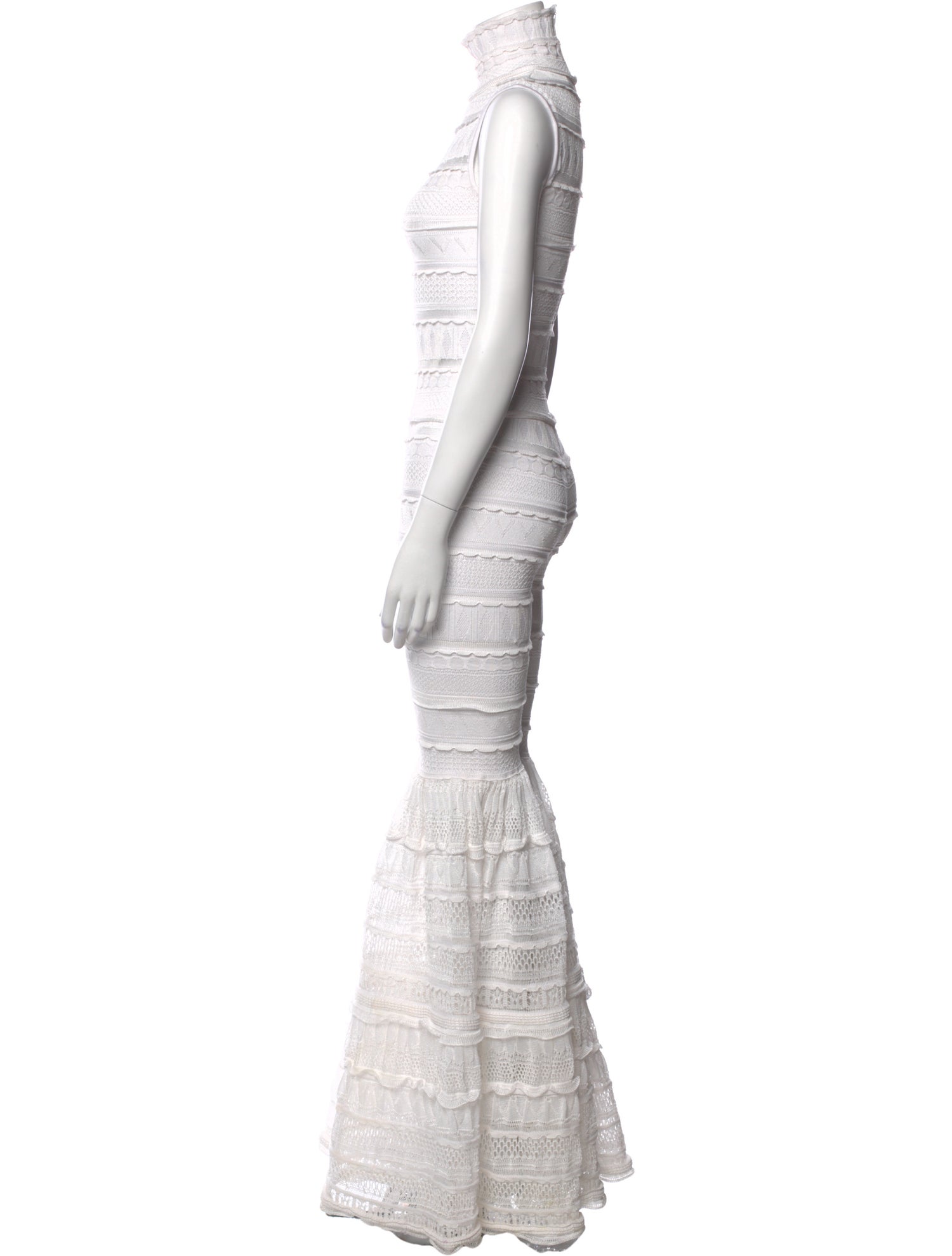 Alaïa Striped Turtleneck Jumpsuit