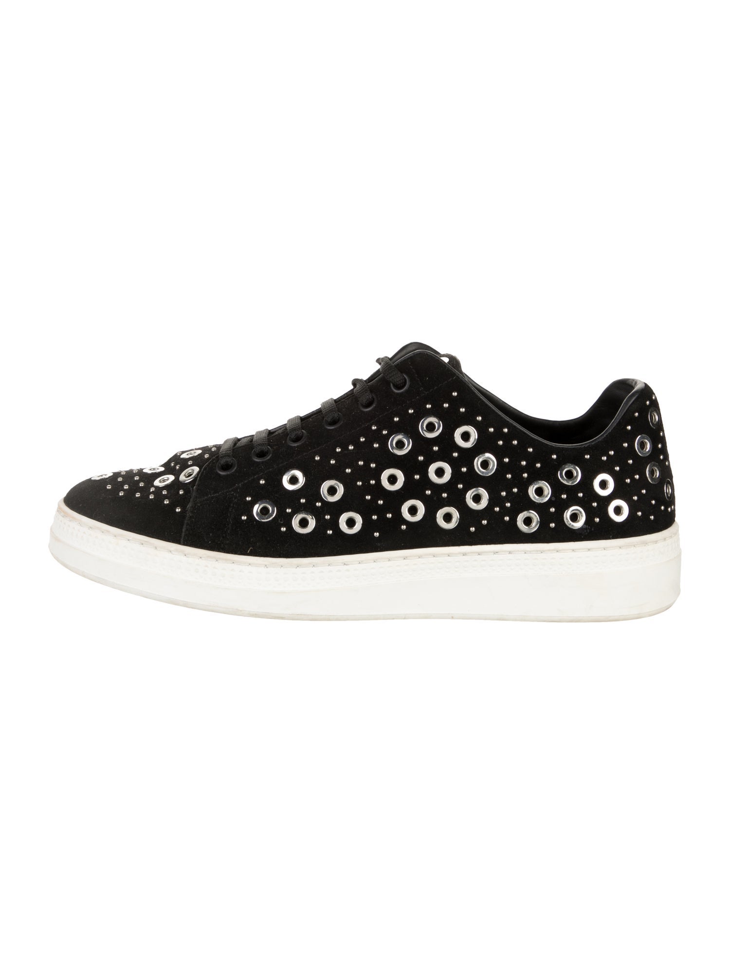 Alaïa Suede Studded Accents Sneakers