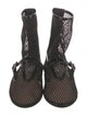 Alaïa Mesh Leather Trim Embellishment Boots