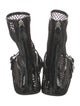 Alaïa Mesh Leather Trim Embellishment Boots