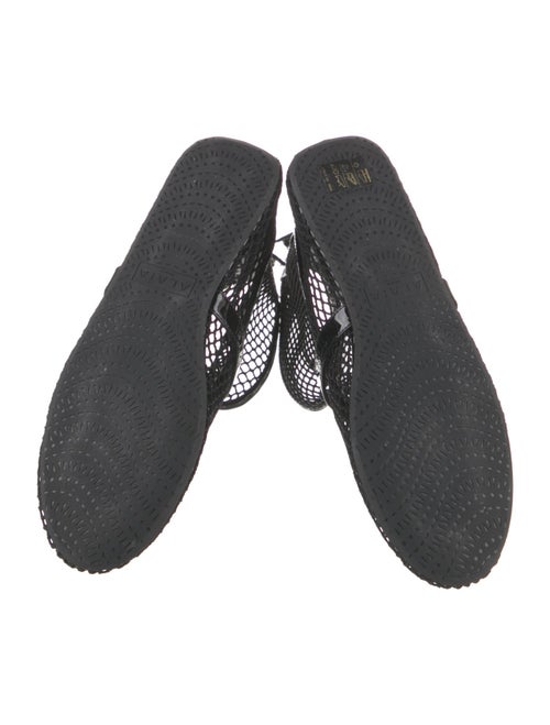 Alaïa Mesh Leather Trim Embellishment Boots