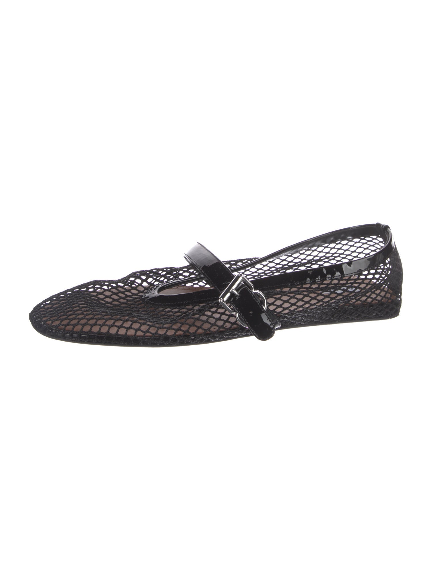 Alaïa Mesh Mesh Accents Mary Jane Flats
