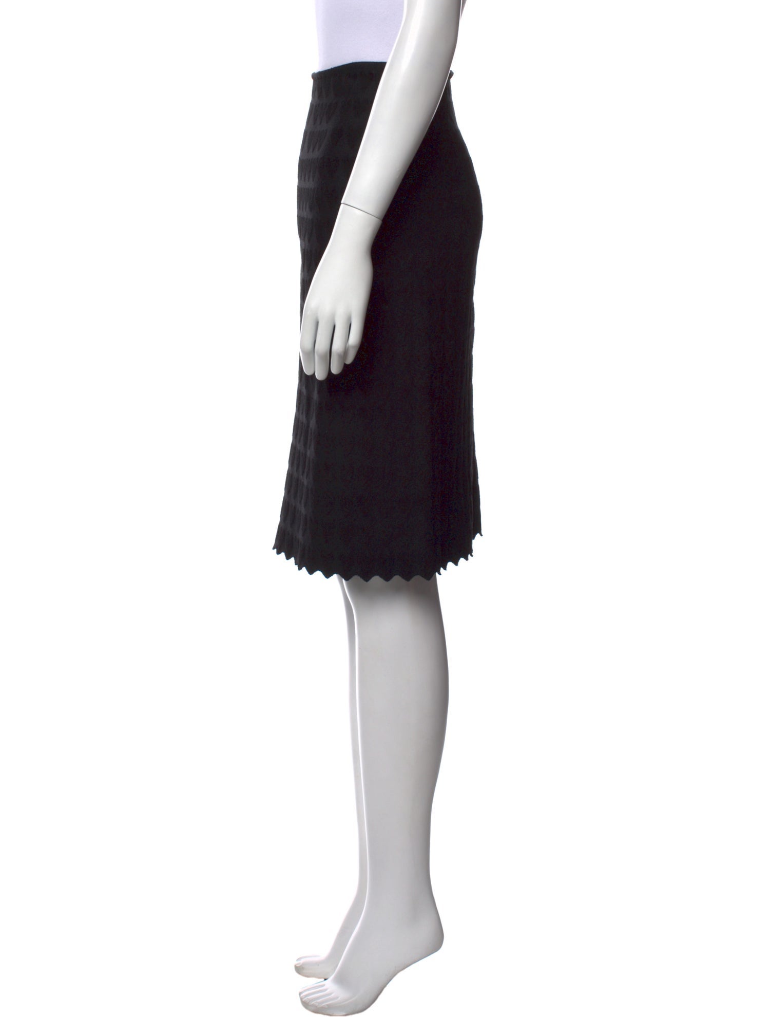 Alaïa Scalloped Accent Knee-Length Skirt