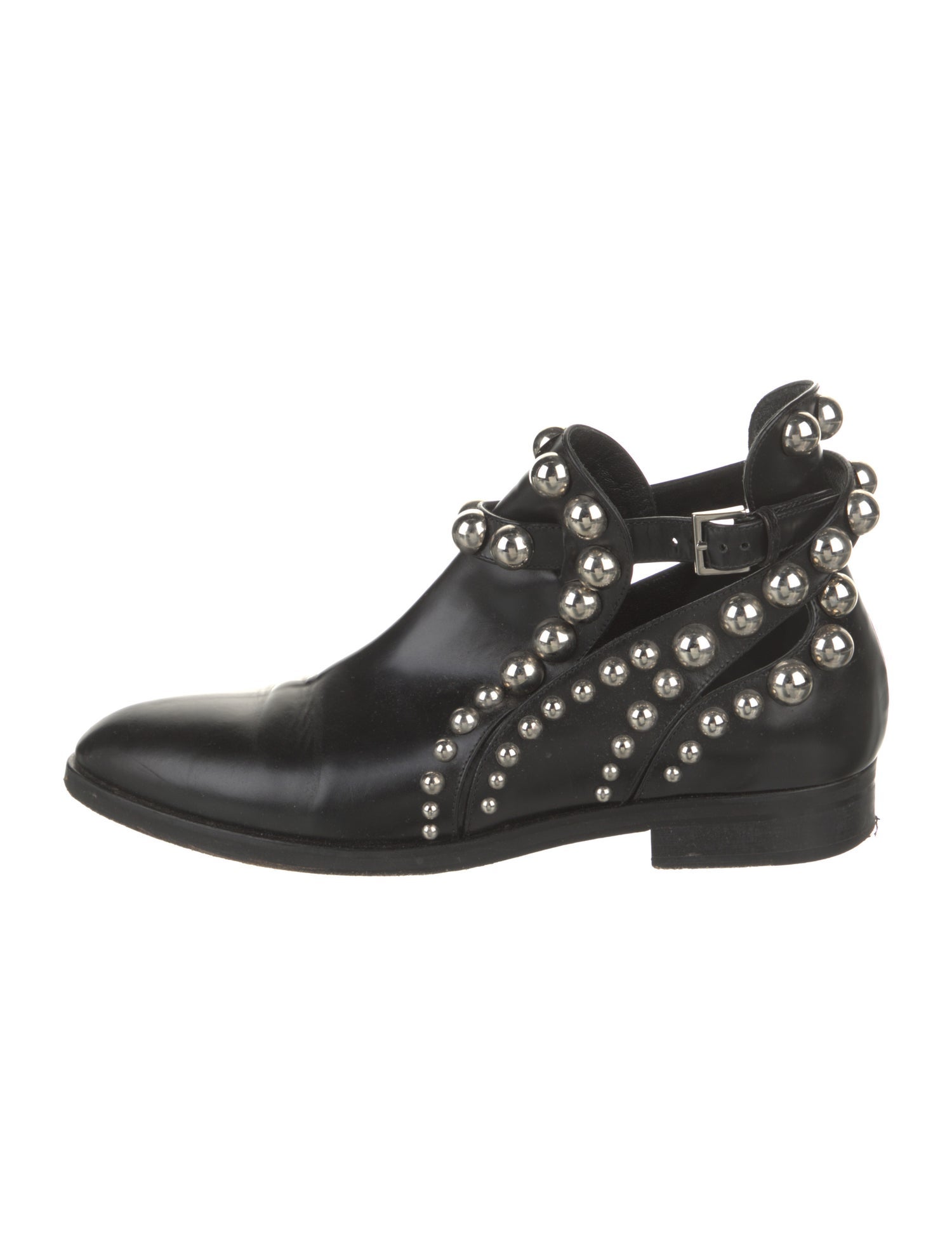 Alaïa Leather Studded Accents Lace-Up Boots