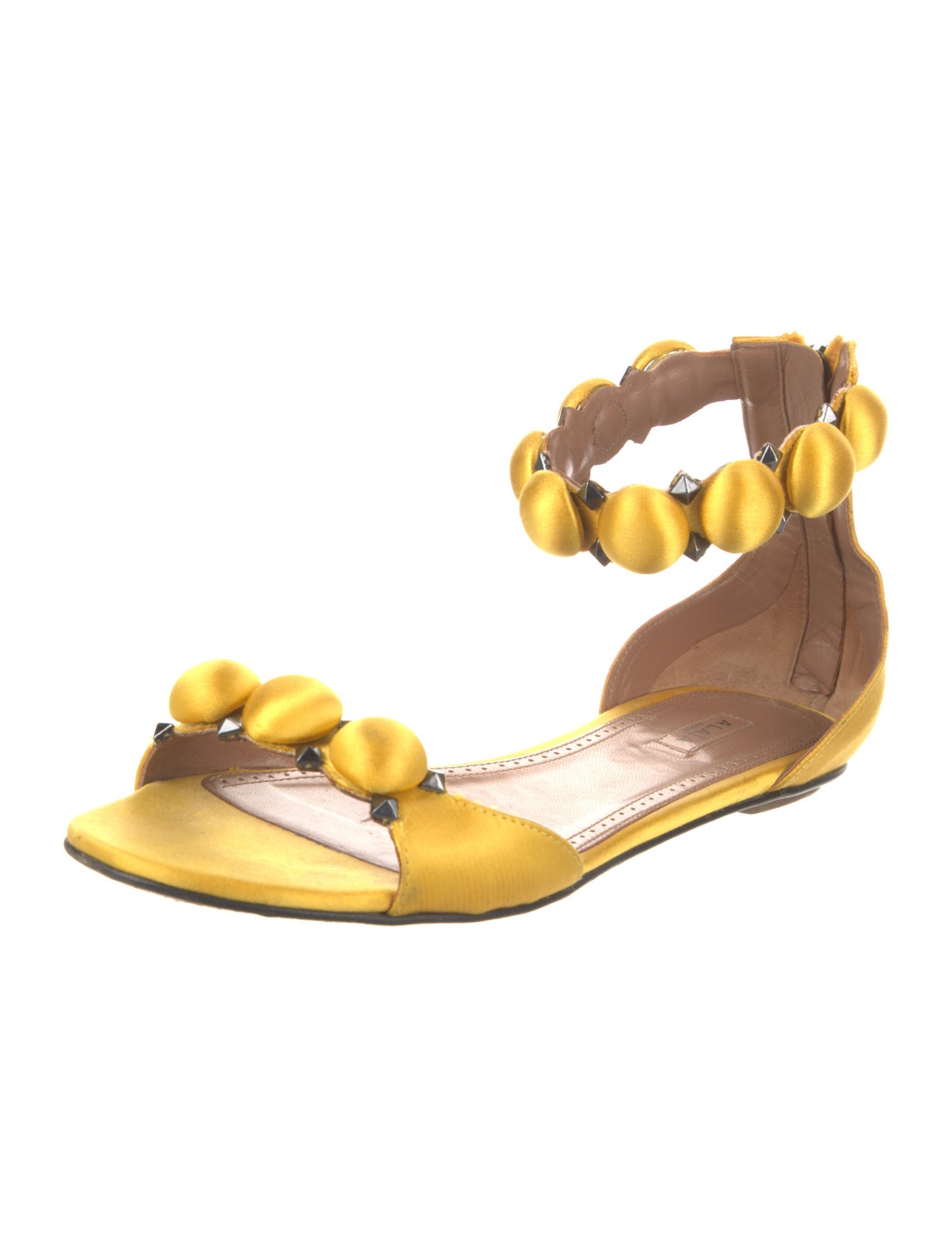 Alaïa Satin Studded Accents Sandals