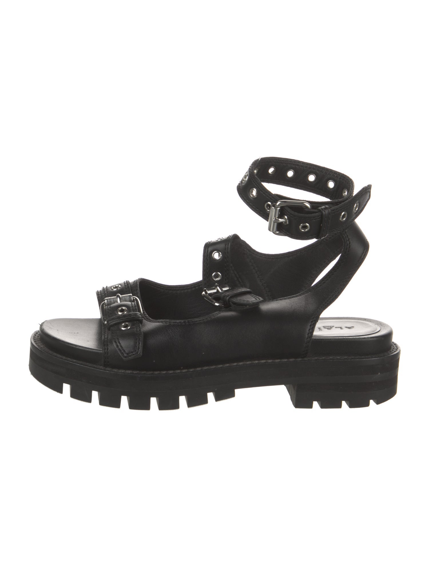 Alaïa Leather Gladiator Sandals