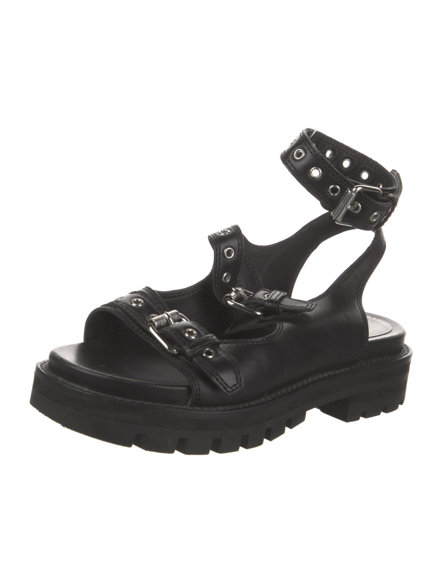 Alaïa Leather Gladiator Sandals