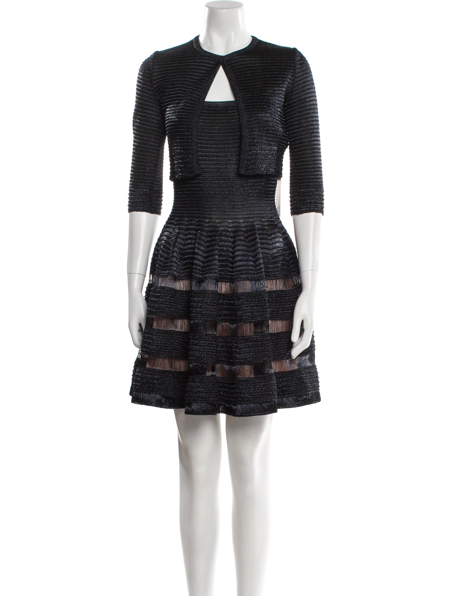 Alaïa Printed Glitter Accents Dress Set