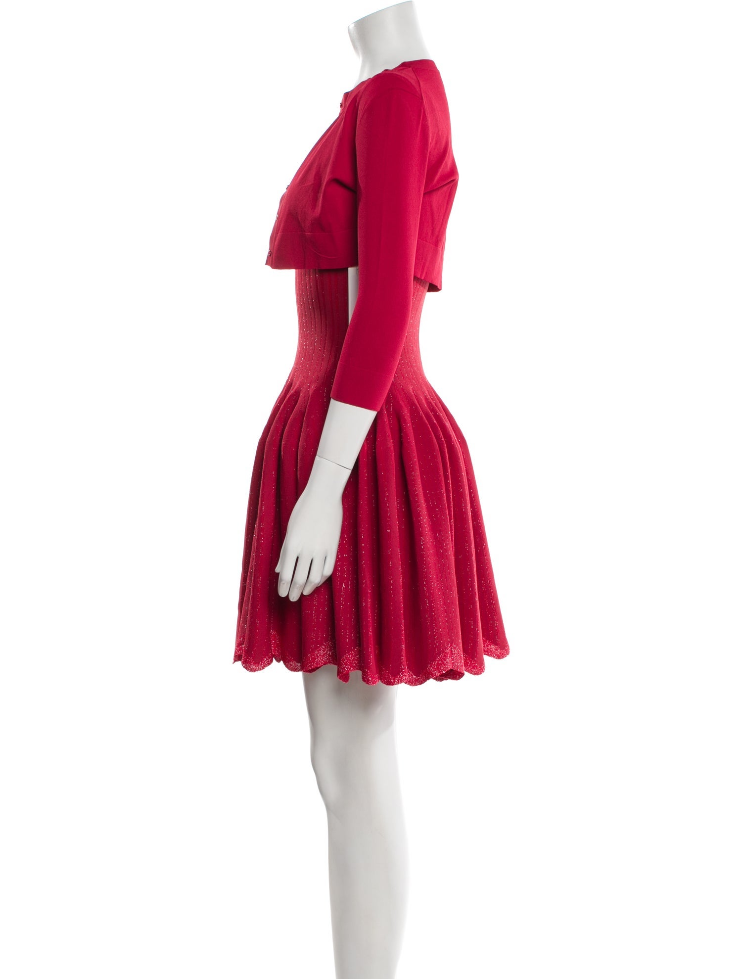 Alaïa Pleated Accents Dress Set