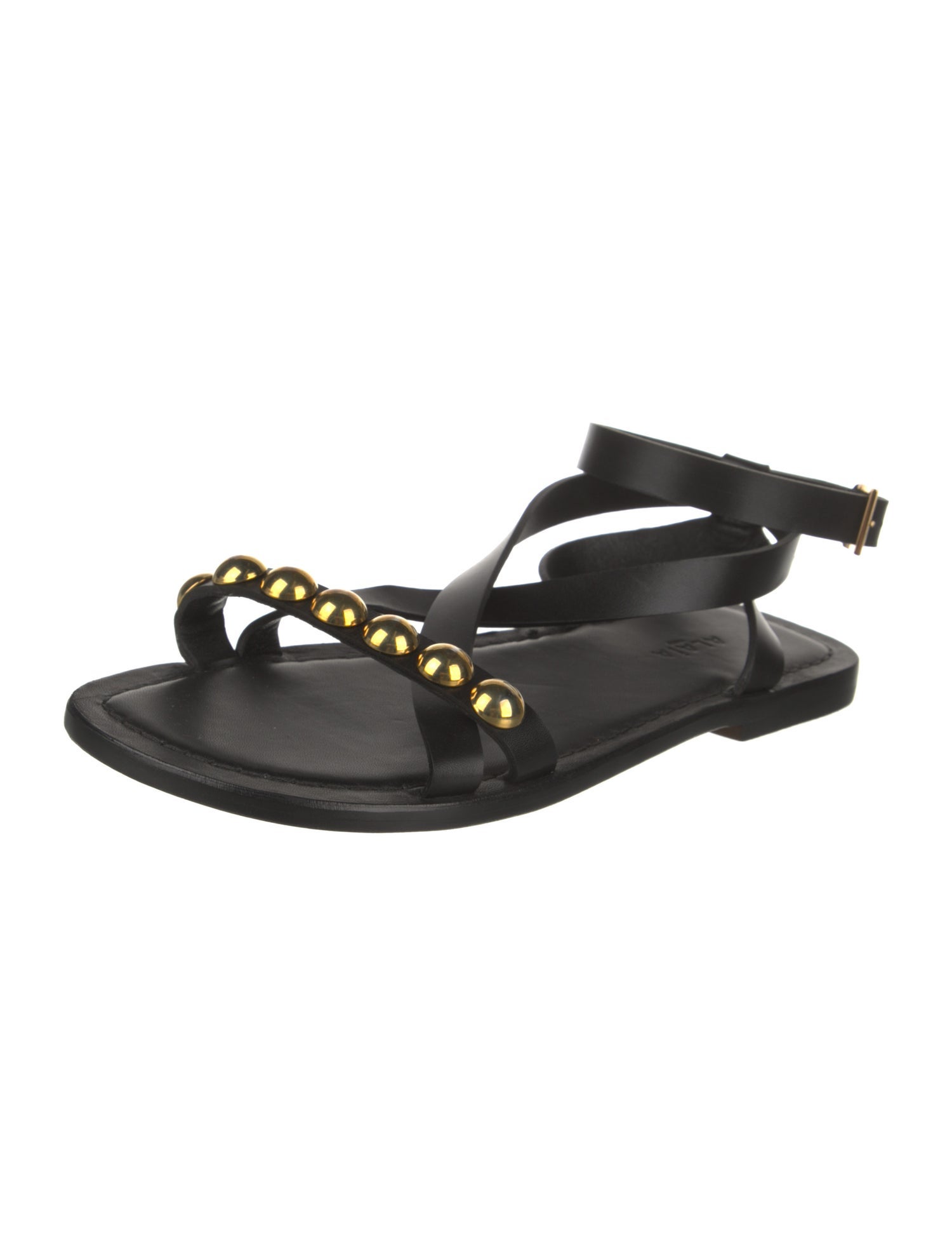 Alaïa Leather Studded Accents Sandals