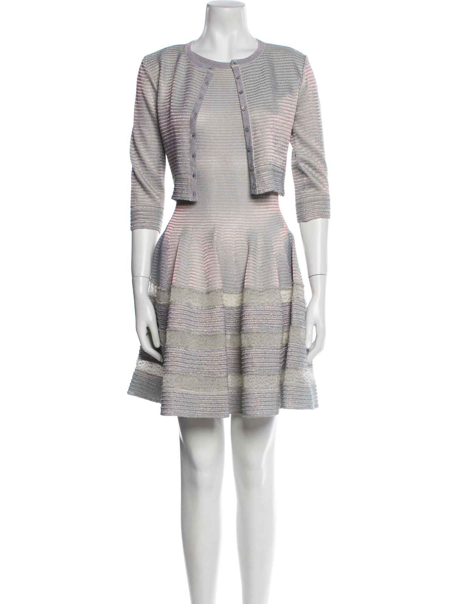 Alaïa Printed Glitter Accents Dress Set