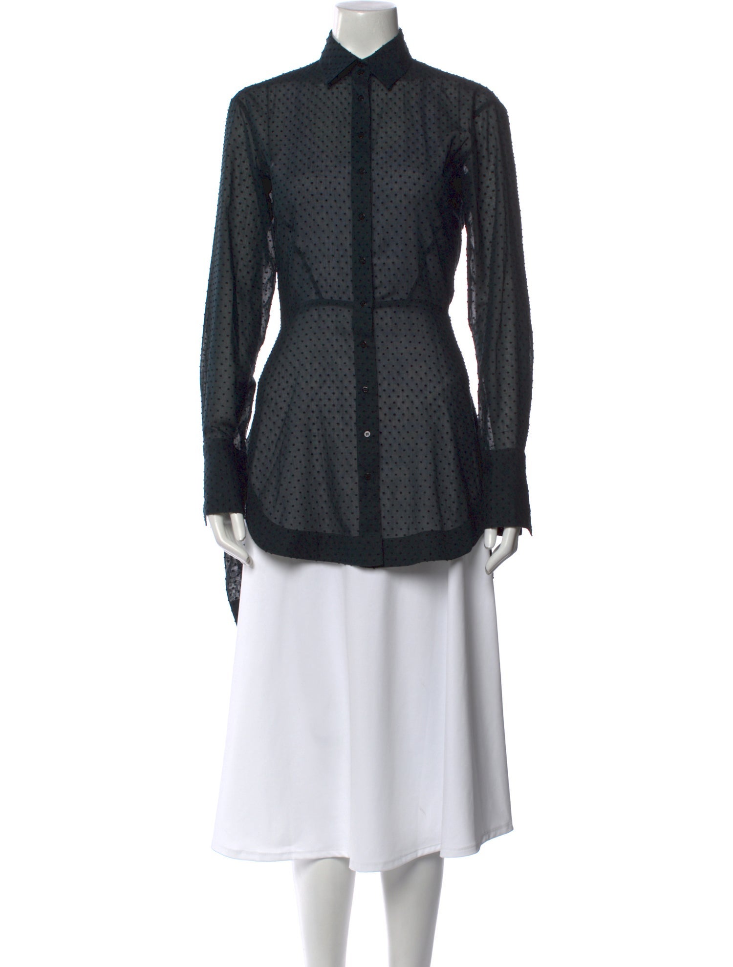 Alaïa Long Sleeve Button-Up Top