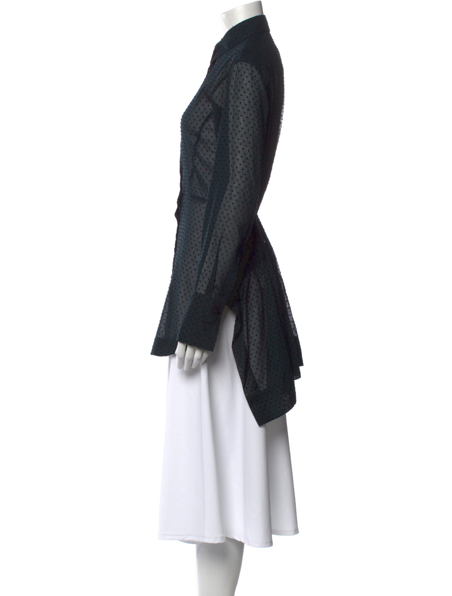 Alaïa Long Sleeve Button-Up Top