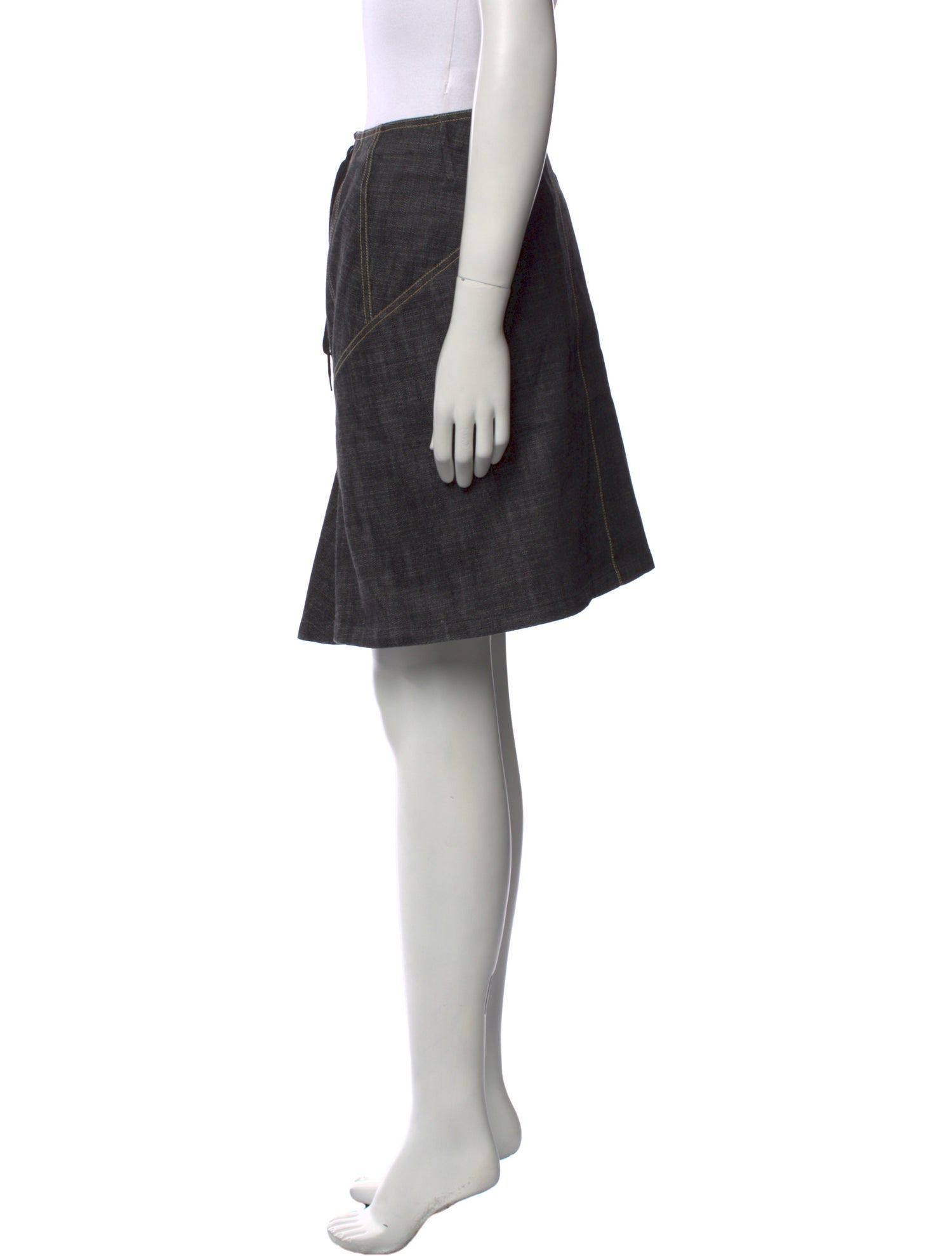 Alaïa Braided Accents Knee-Length Skirt