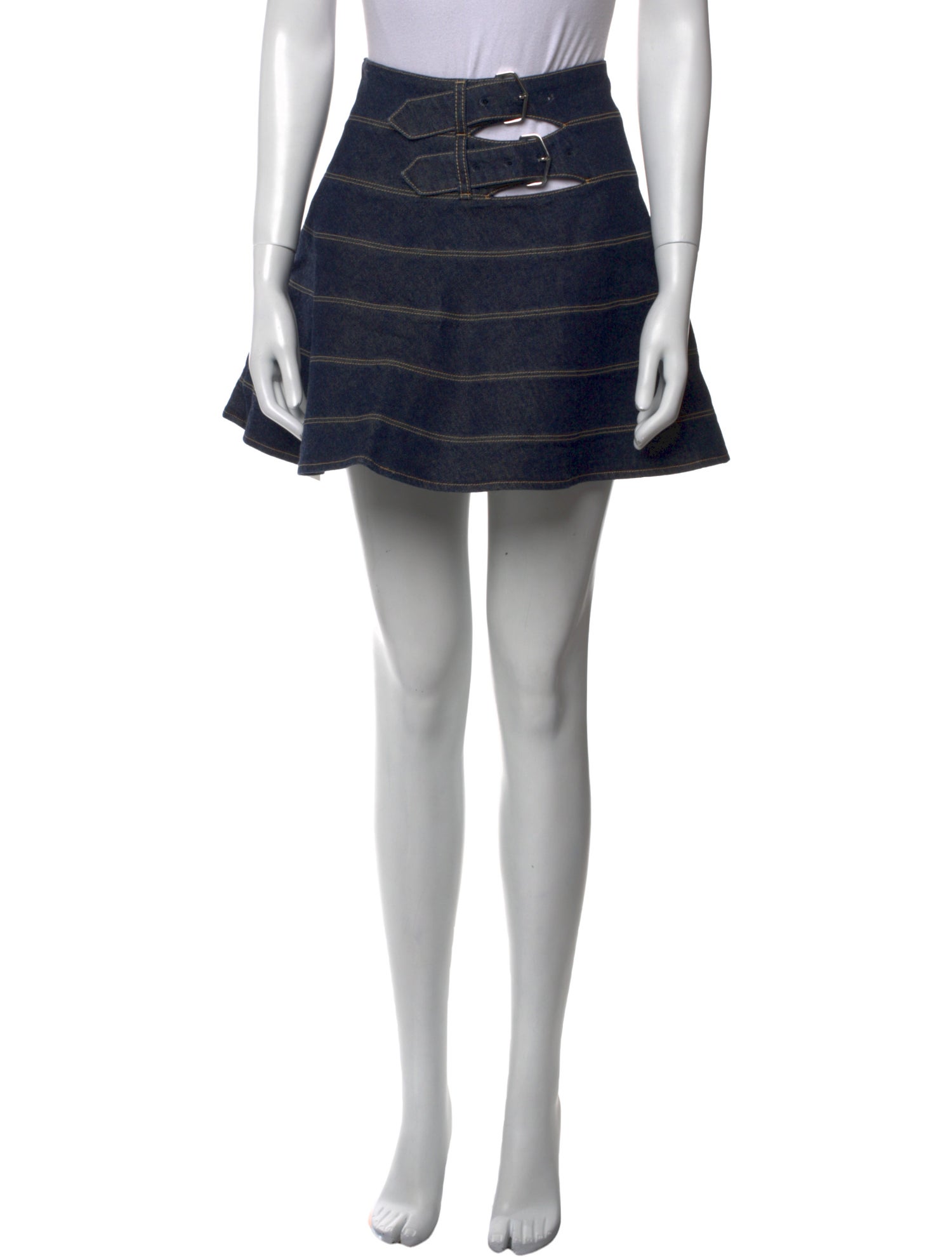 Alaïa Striped Mini Skirt
