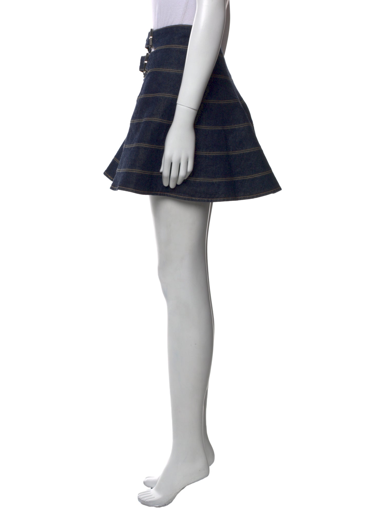 Alaïa Striped Mini Skirt