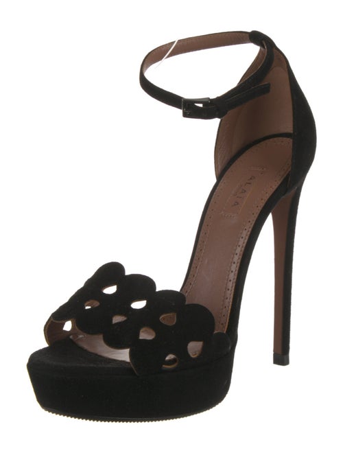 Alaïa Suede Lasercut Accents Sandals