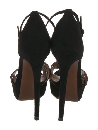 Alaïa Suede Lasercut Accents Sandals