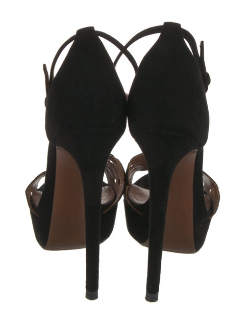 Alaïa Suede Lasercut Accents Sandals