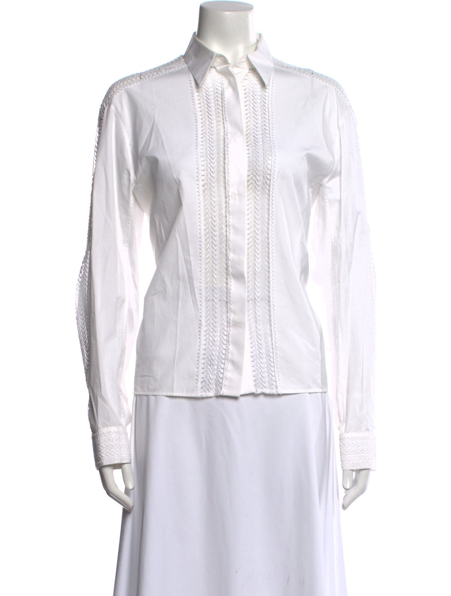 Alaïa Long Sleeve Button-Up Top