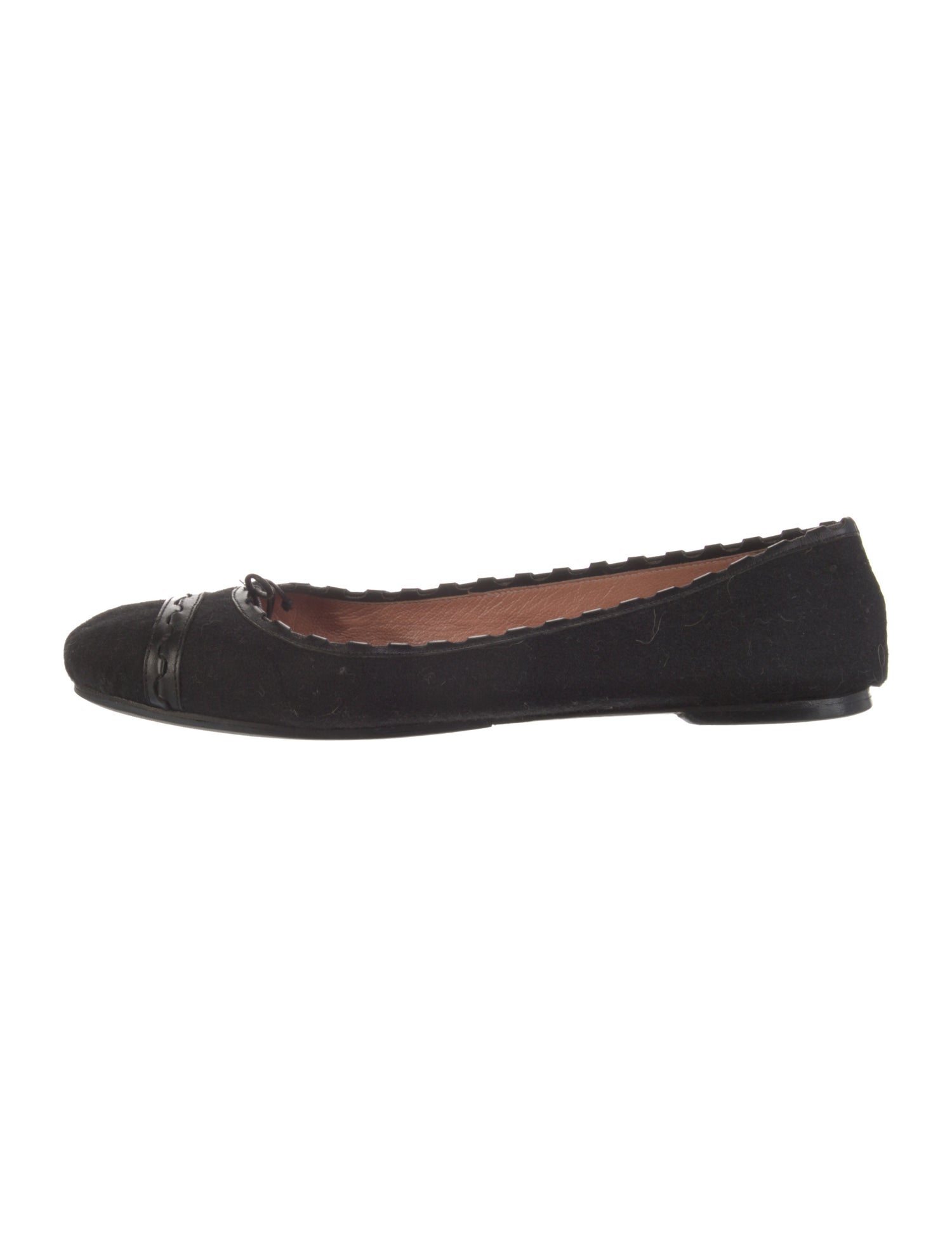 Alaïa Suede Bow Accents Ballet Flats