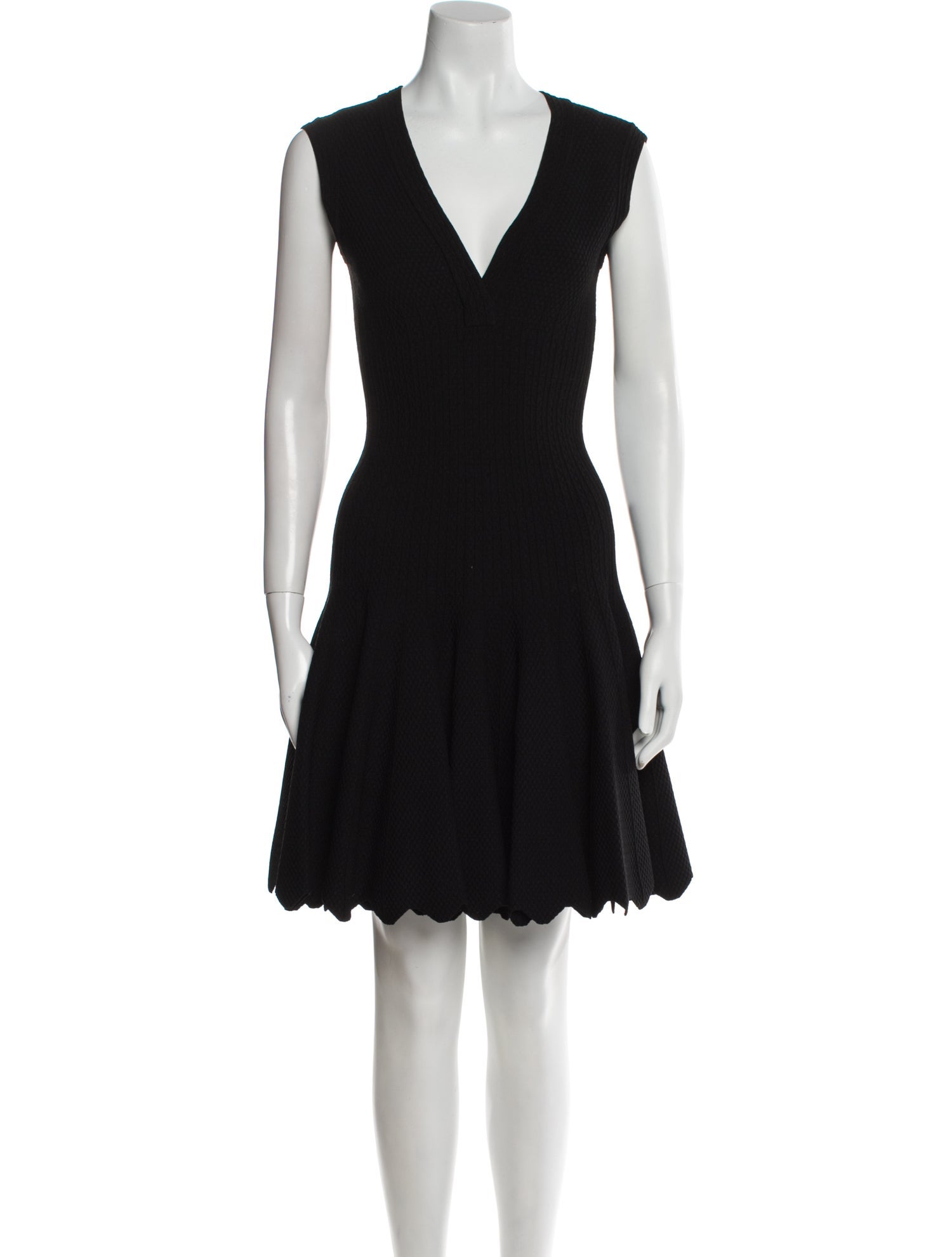 Alaïa V-Neck Mini Dress