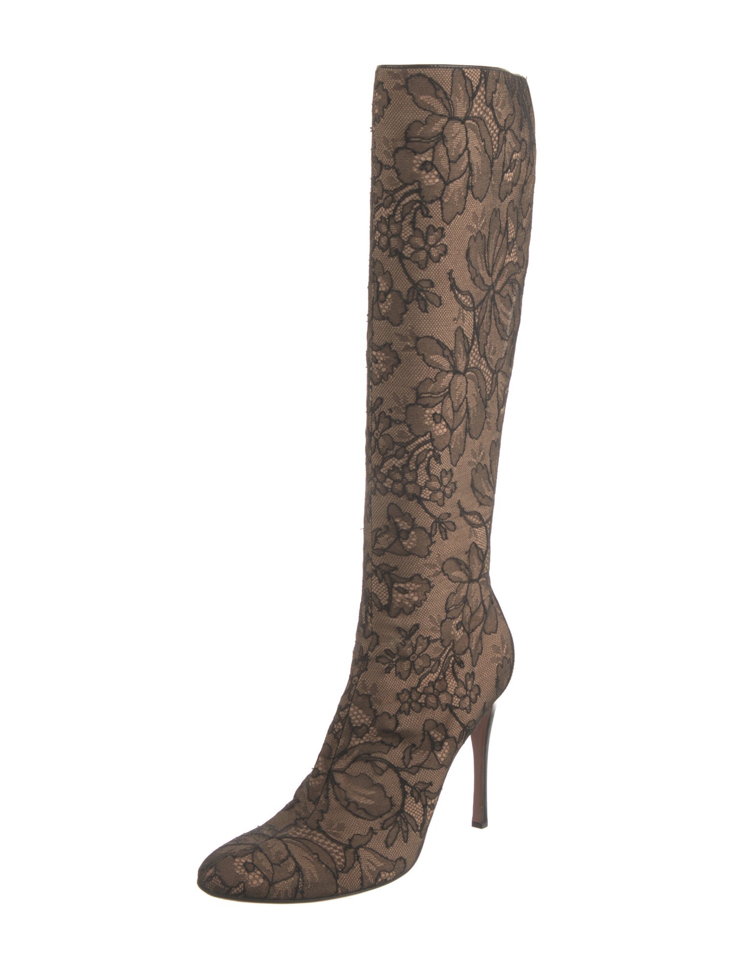 Alaïa Lace Animal Print Boots
