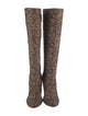 Alaïa Lace Animal Print Boots