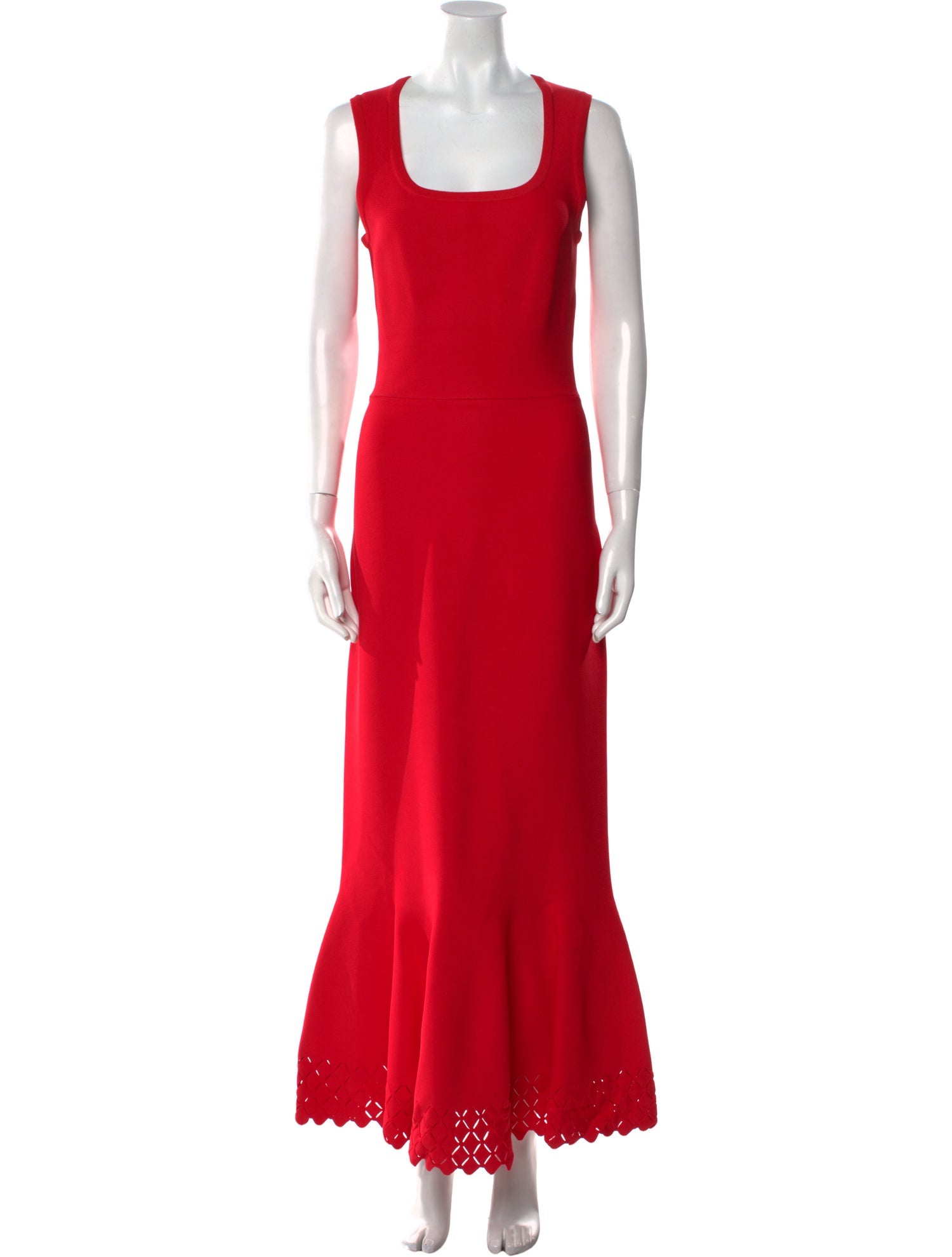 Alaïa Square Neckline Long Dress