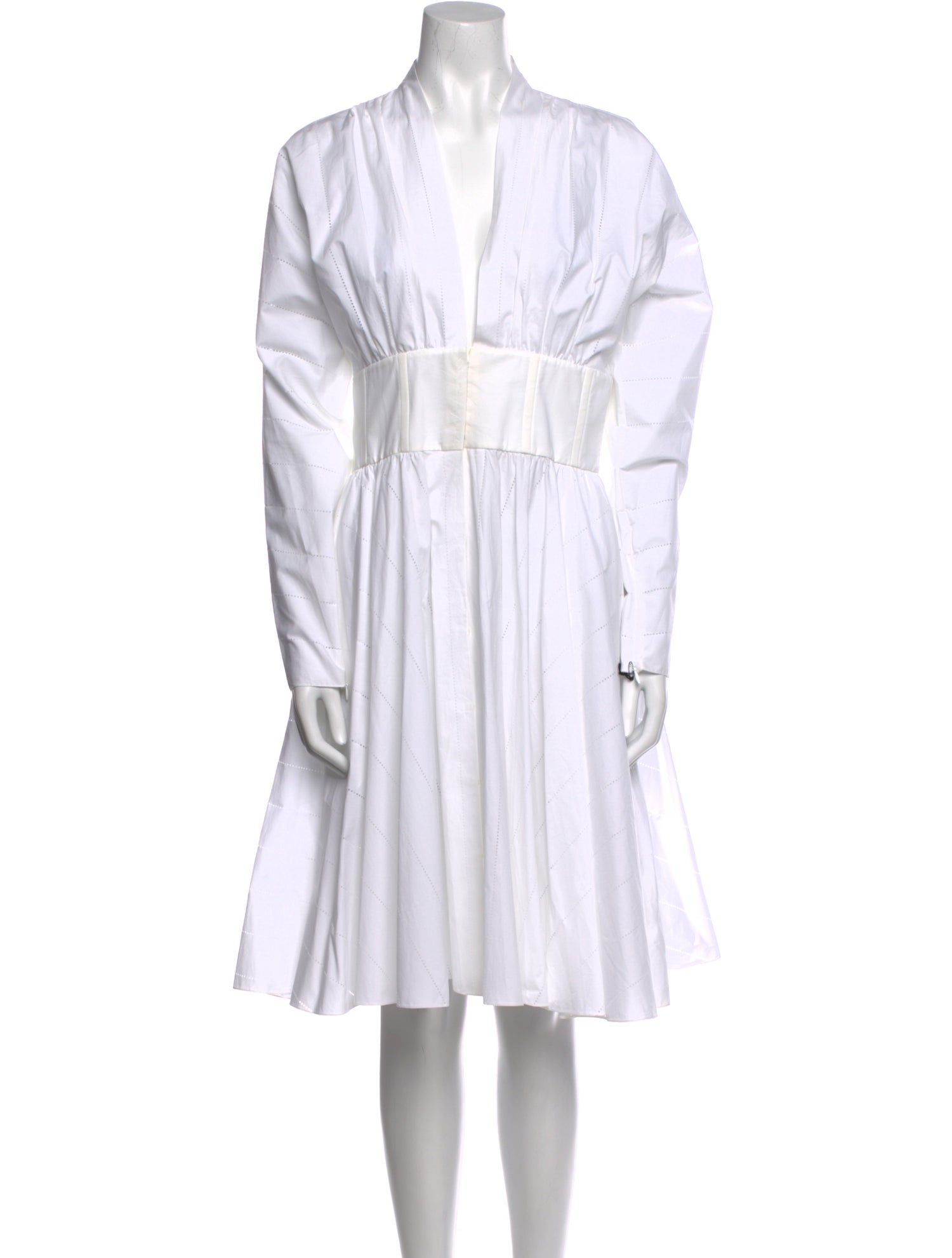 Alaïa V-Neck Midi Length Dress