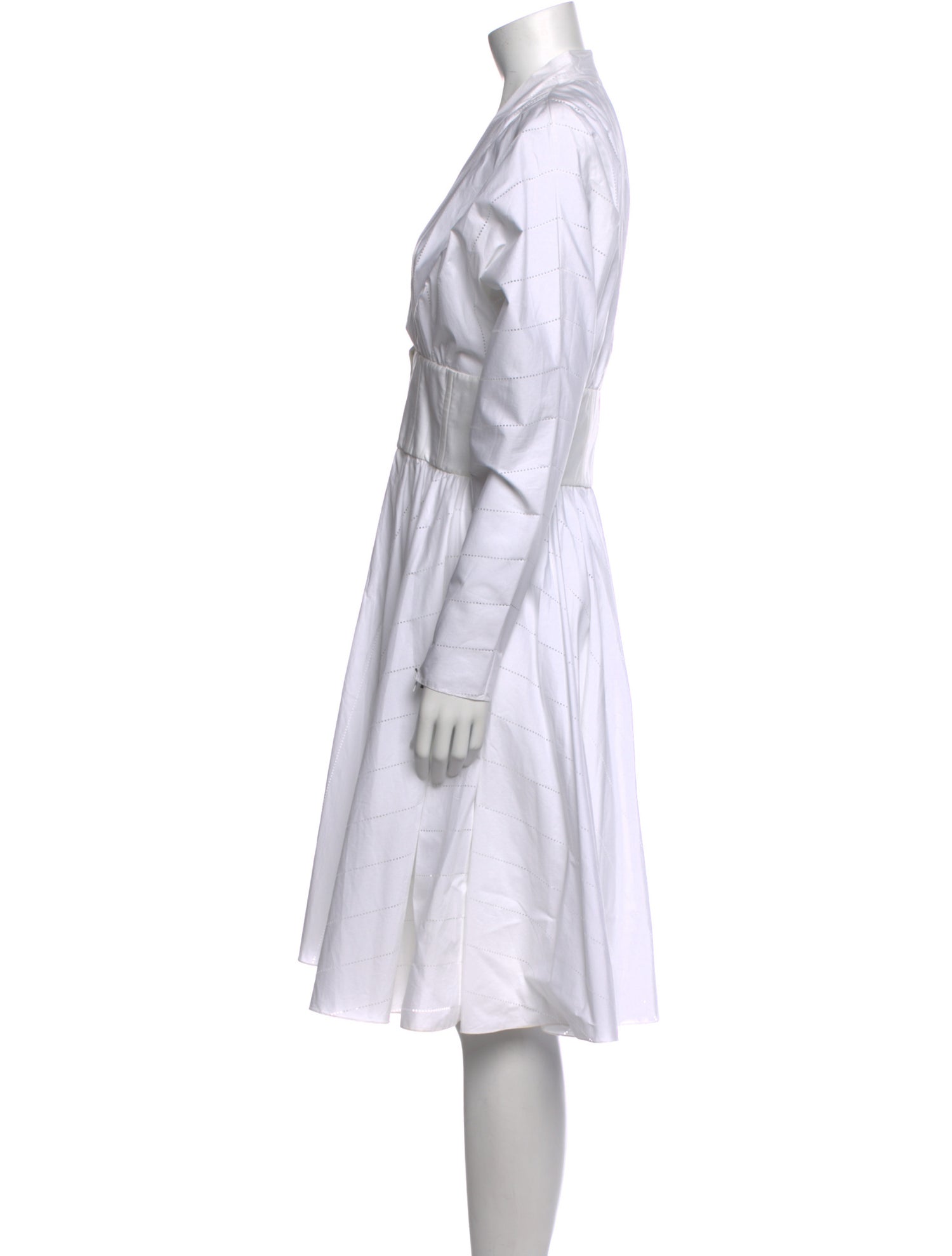 Alaïa V-Neck Midi Length Dress