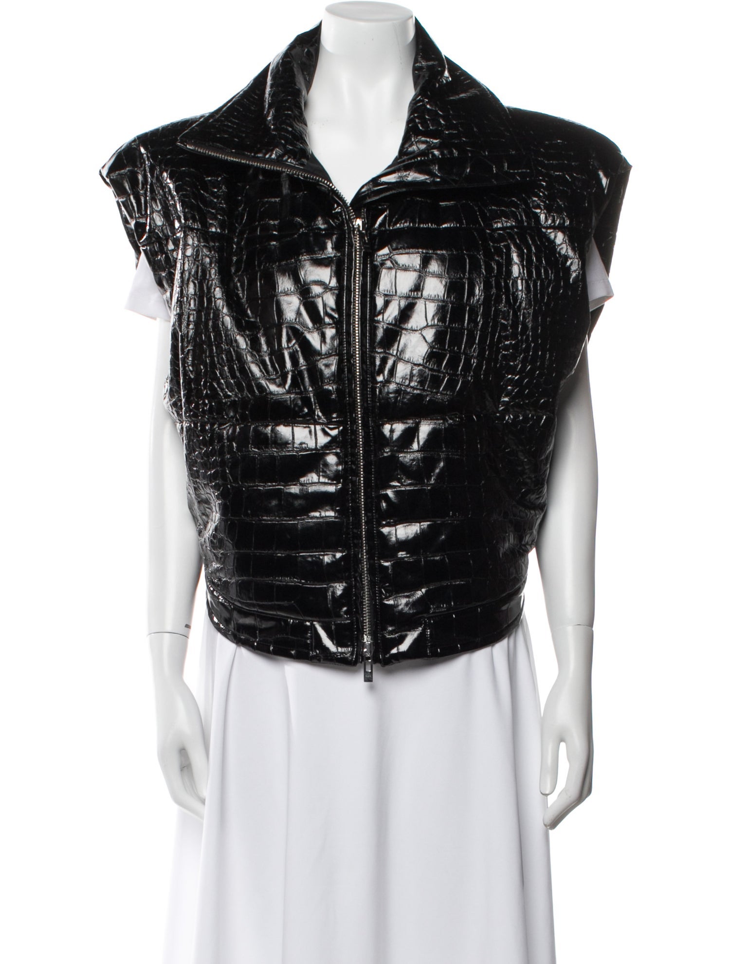 Alaïa Faux Leather Vest