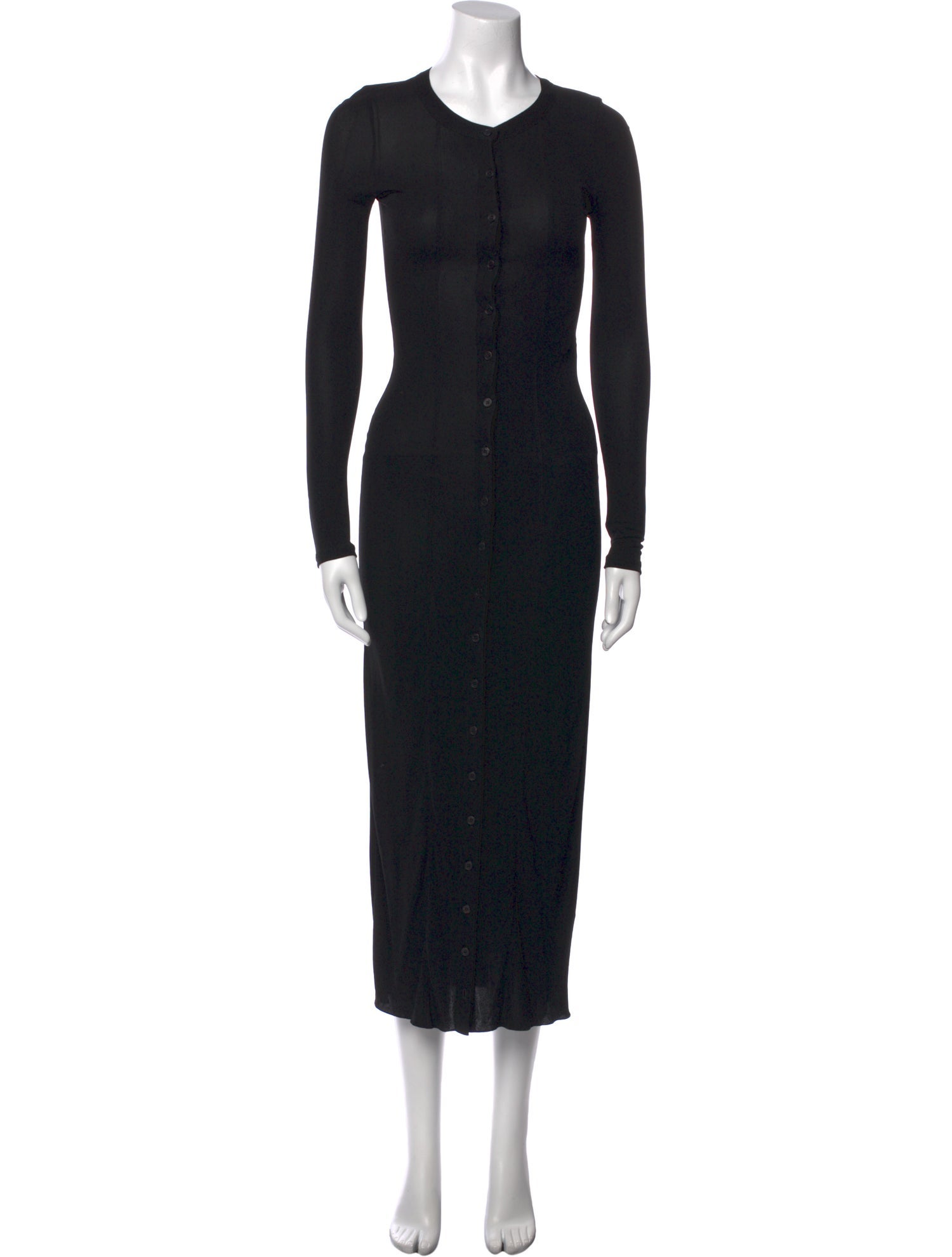 Alaïa Crew Neck Long Dress