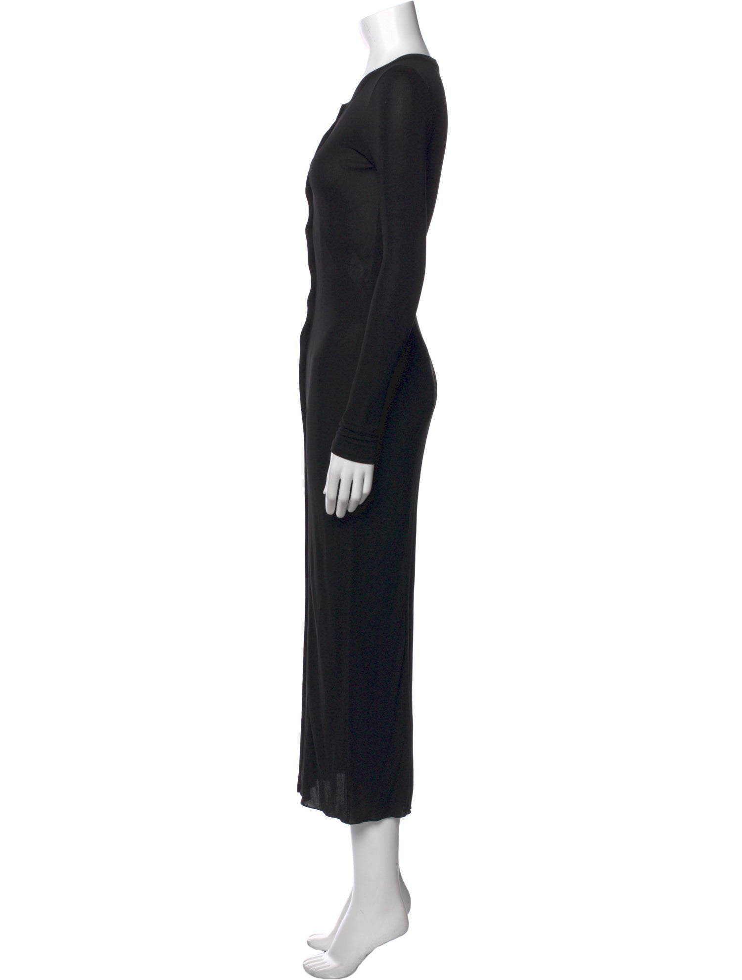 Alaïa Crew Neck Long Dress