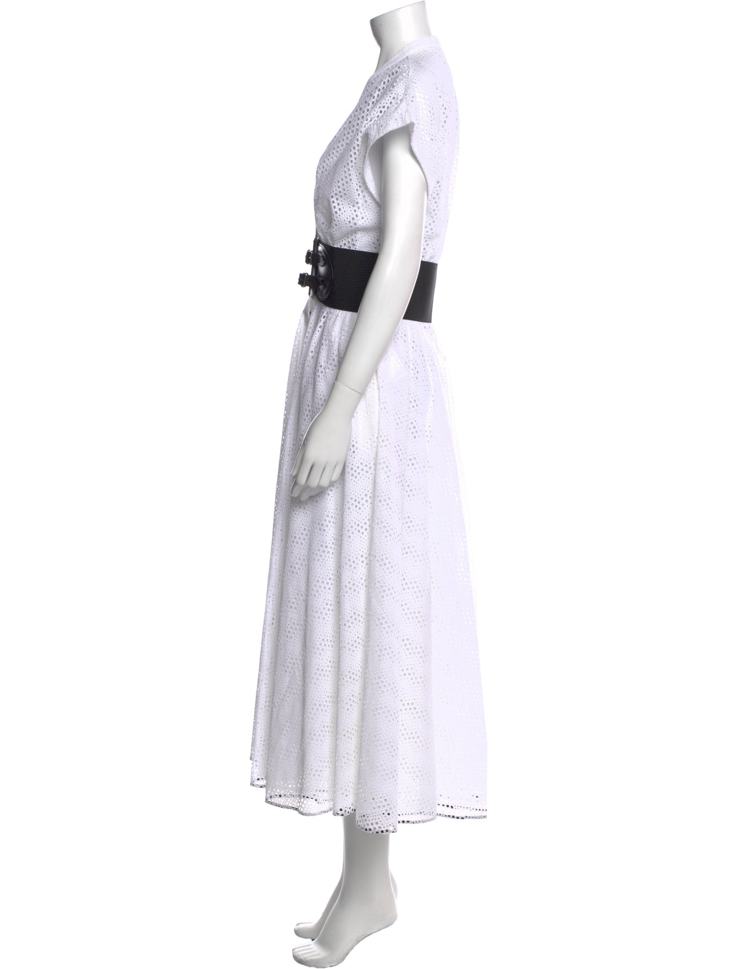 Alaïa V-Neck Long Dress