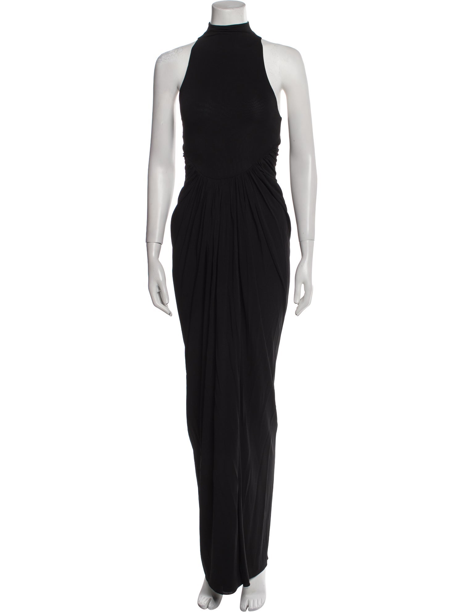 Alaïa Mock Neck Midi Length Dress