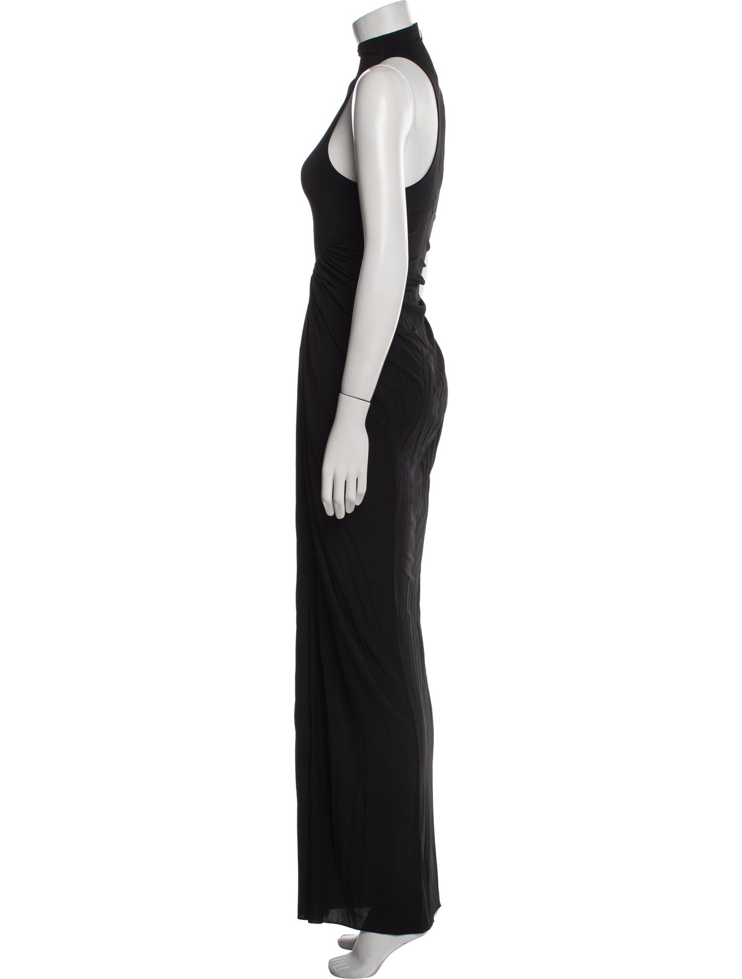 Alaïa Mock Neck Midi Length Dress