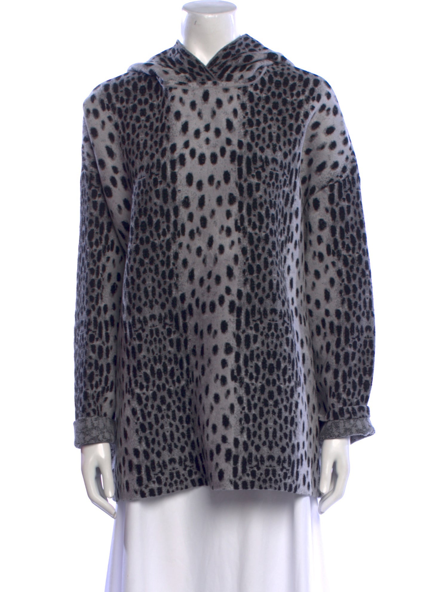 Alaïa Animal Print V-Neck Sweater