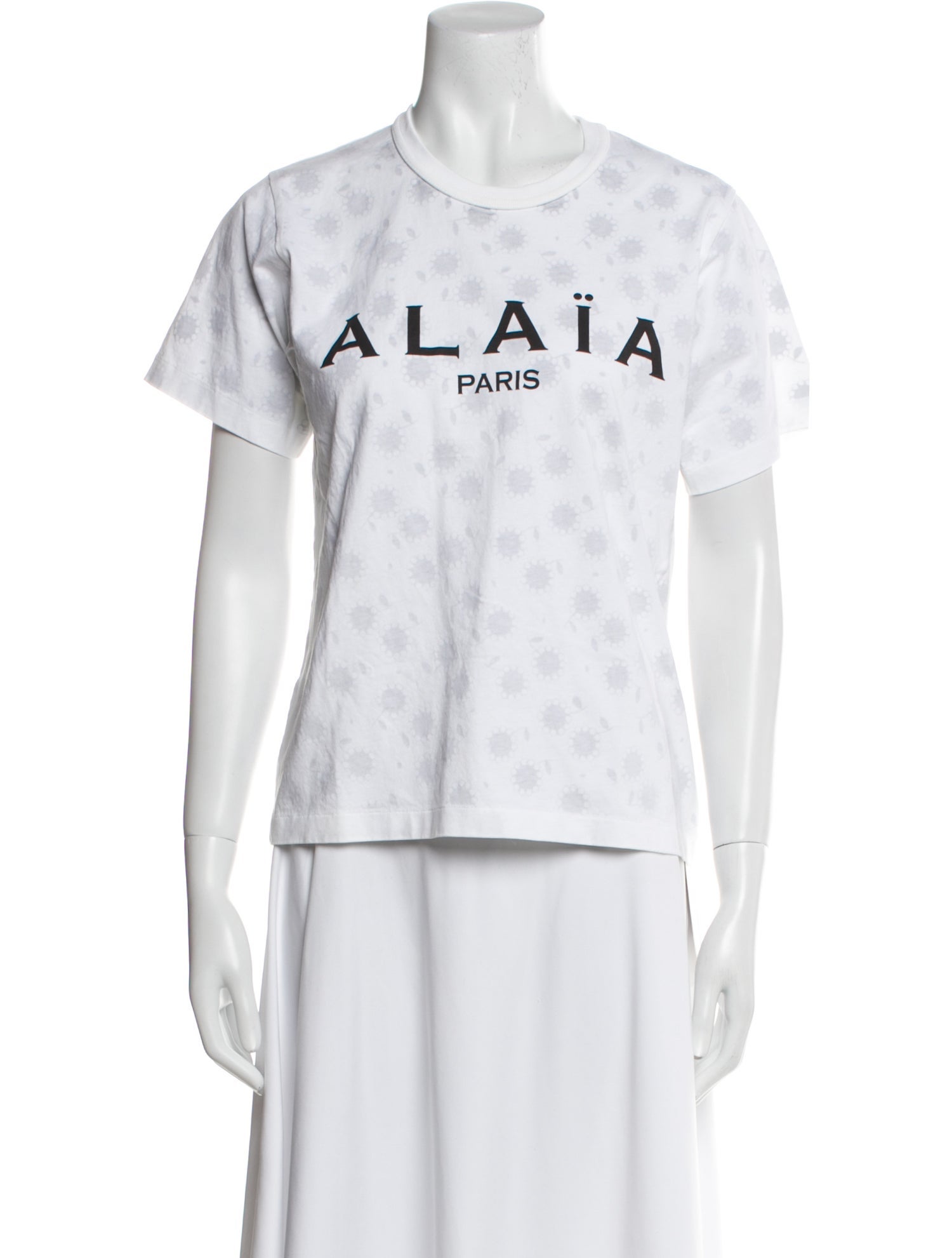 Alaïa Graphic Print Crew Neck T-Shirt