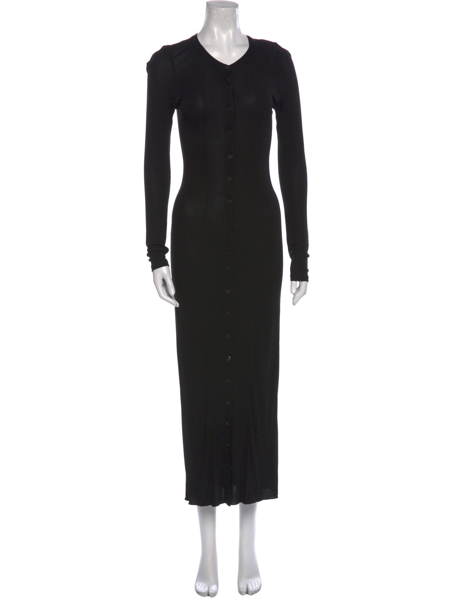 Alaïa Crew Neck Long Dress
