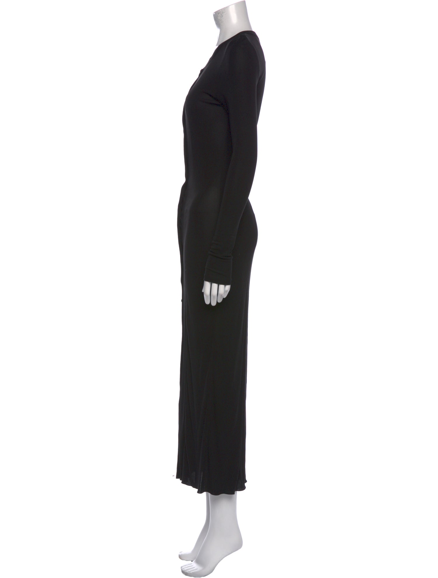 Alaïa Crew Neck Long Dress